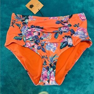 a.n.a Orange and Blue Bikini Bottoms